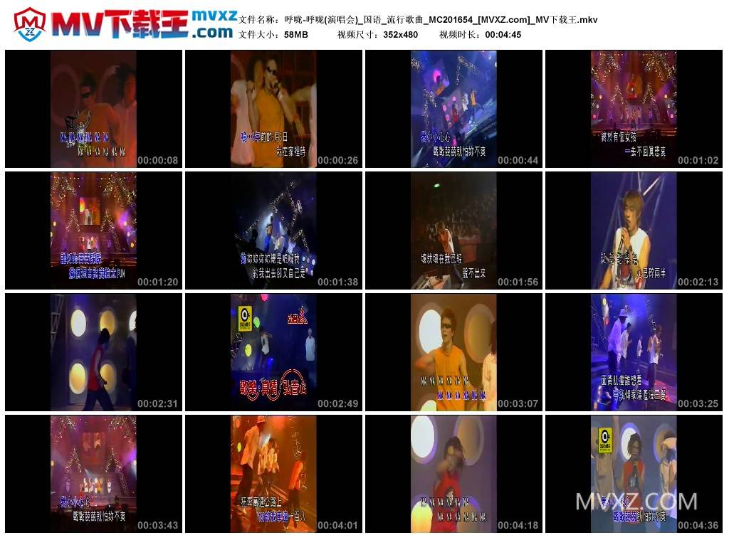 呼咙-呼咙(演唱会)_国语_流行歌曲_MC201654